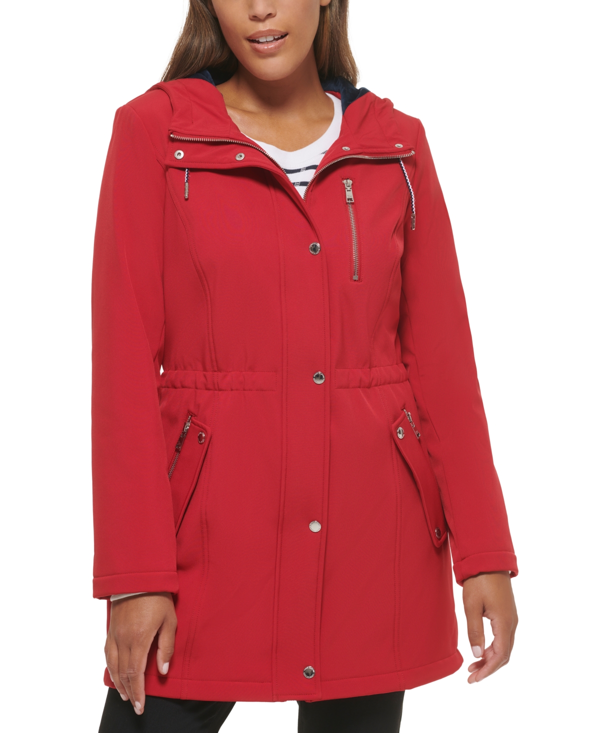 Tommy hilfiger women's hooded raincoat 2025