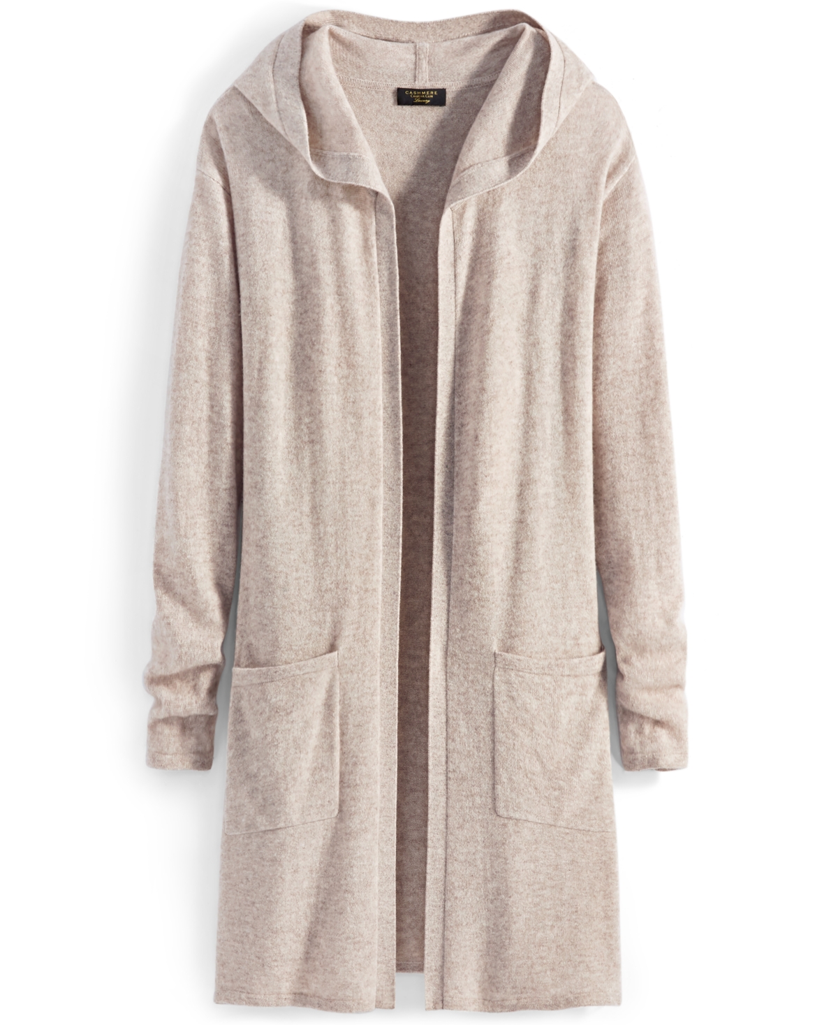 Charter Club Petite's 100% Cashmere Open-Front Hoodie, Created for Macy's