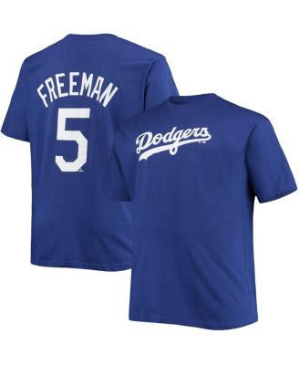 Men's Freddie Freeman Royal Los Angeles Dodgers Big and Tall Name and Number T-shirt