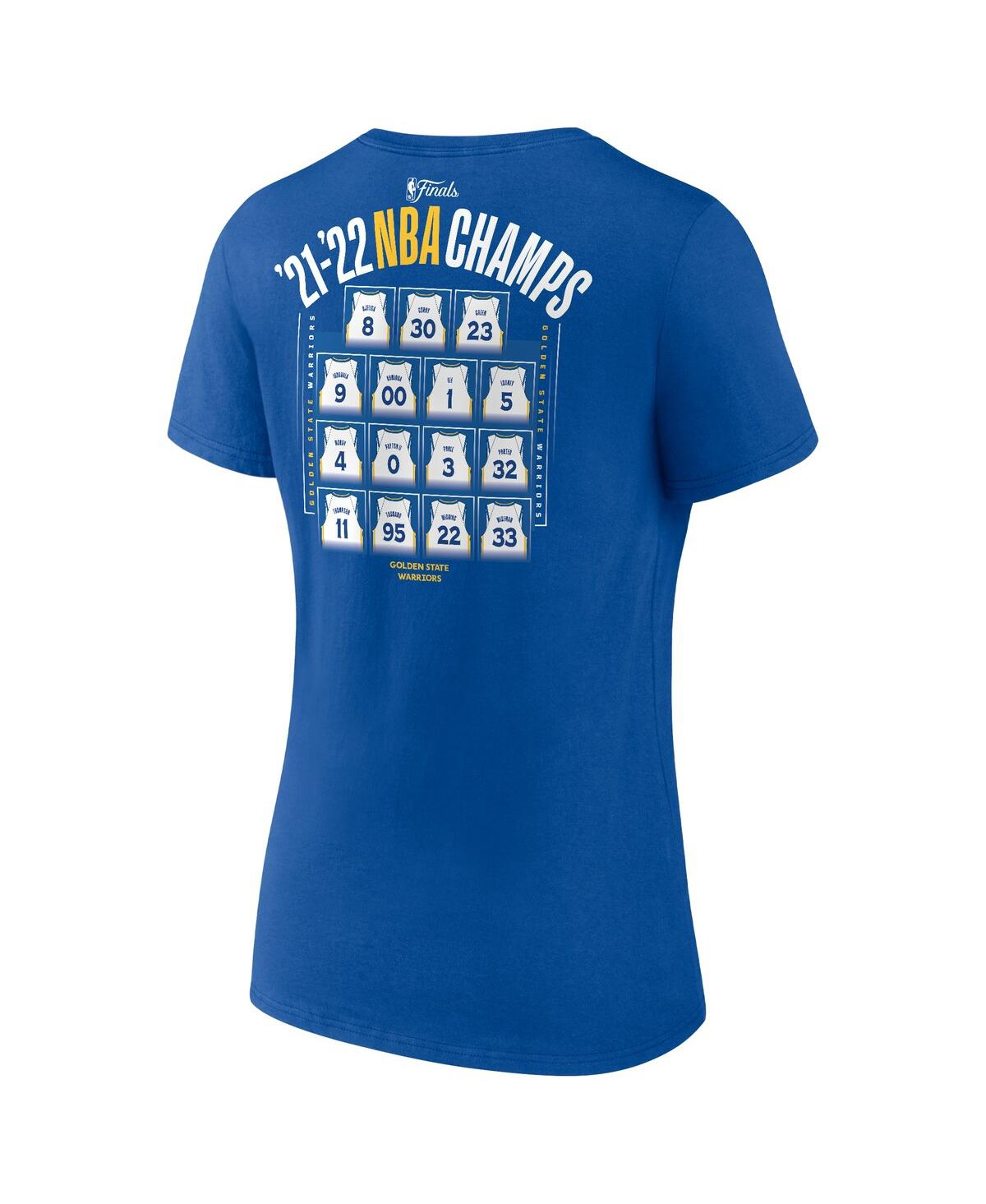 Fanatics Branded Royal Golden State Warriors 2022 Nba Finals Champions Final Buzzer Jersey Roster V- In Royal