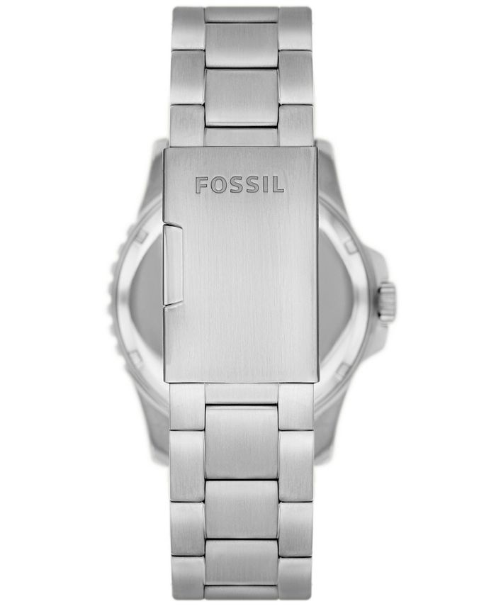 Fossil Men's Fossil Blue SilverTone Stainless Steel Bracelet Watch