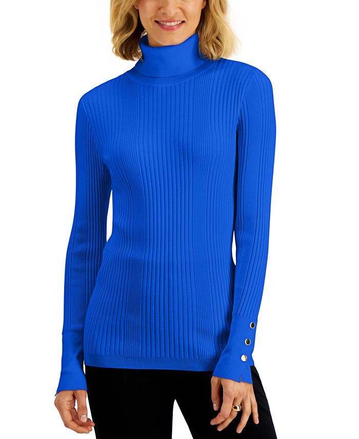 JM Collection Ribbed Turtleneck Sweater, Created for Macy's & Reviews ...