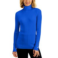 JM Collection Women's Petite Ribbed Turtleneck Sweater (various size)