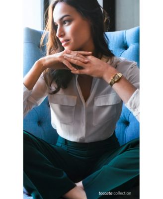 Women's Swiss Toccata Gold PVD Stainless Steel Bracelet Watch 22.6x28.1mm