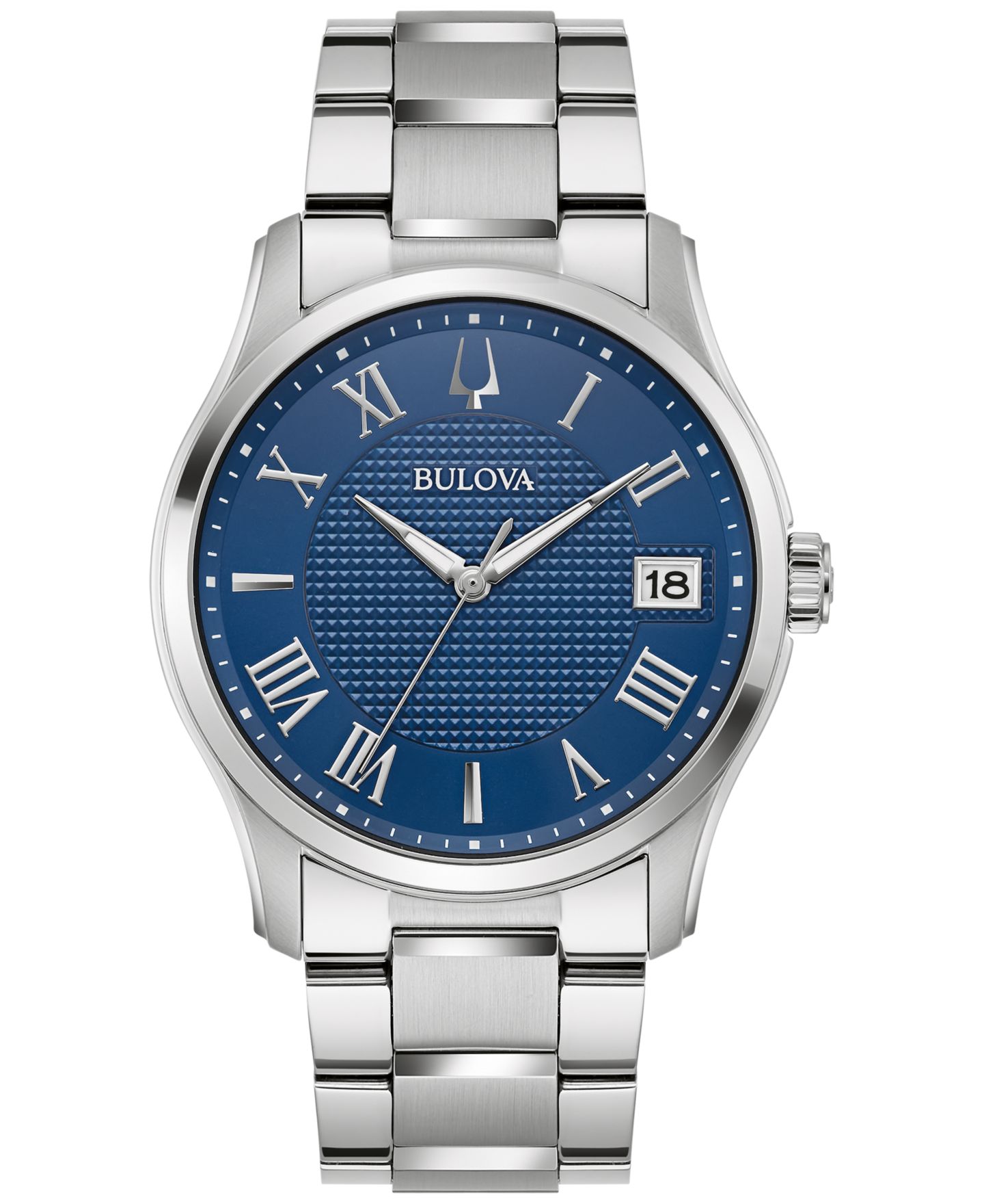Мужские часы Bulova Classic Wilton Stainless Steel Bracelet Watch 41mm — фото 1