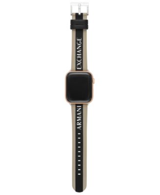 A|X Armani Exchange Brown Leather Band for Apple Watch, 42, 44 