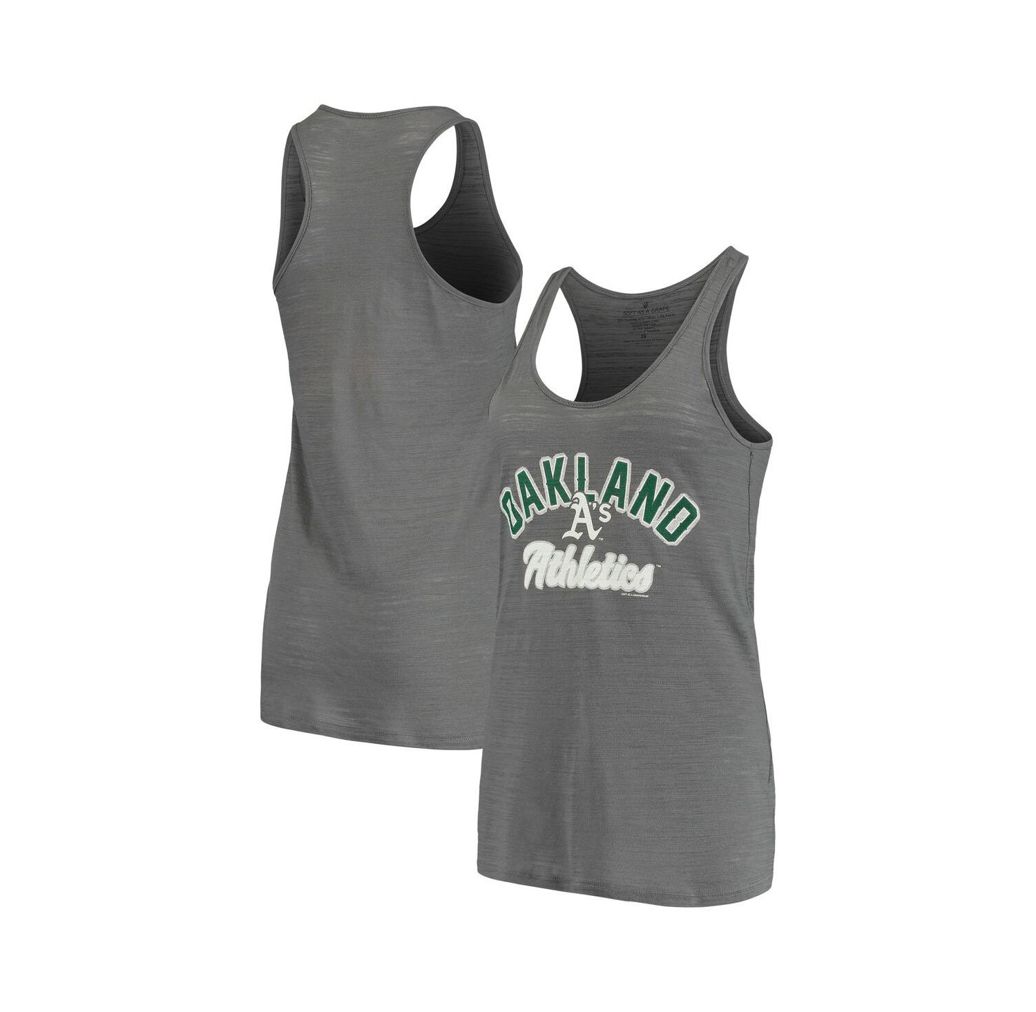Women's Charcoal Oakland Athletics Multi-Count Tank Top