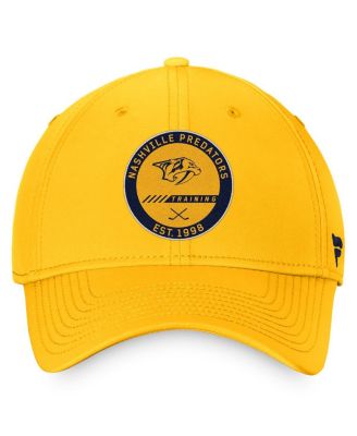 Men's Gold Nashville Predators Authentic Pro Training Camp Flex Hat