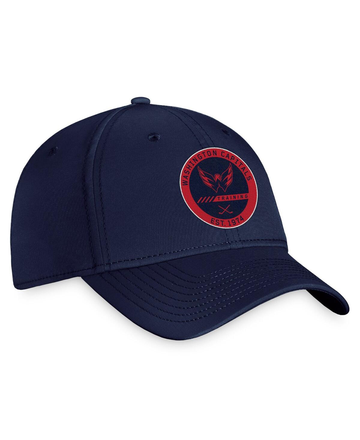 Shop Fanatics Men's  Navy Washington Capitals Authentic Pro Training Camp Flex Hat