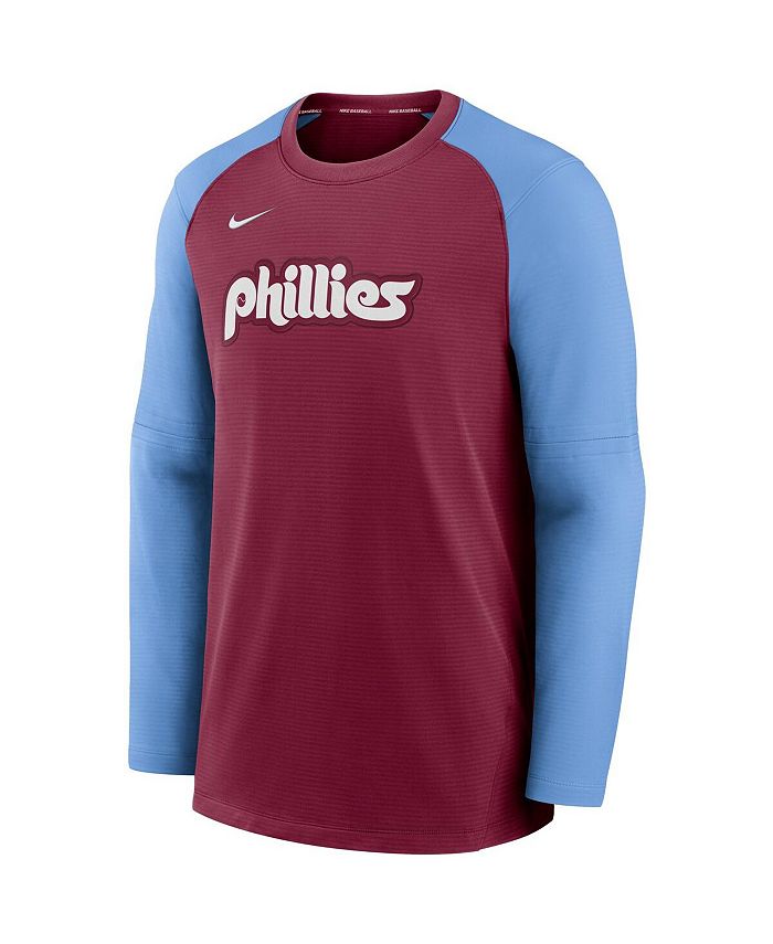 Nike Men's Burgundy and Light Blue Philadelphia Phillies Authentic ...