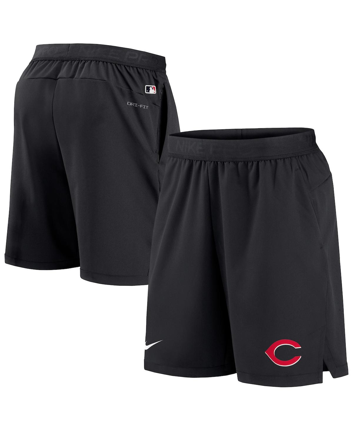 Men's Nike Black Cincinnati Reds Authentic Collection Flex Vent Max Performance Shorts