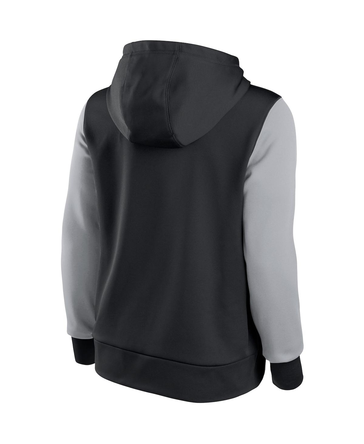 Nike Women's  Black And Gray Chicago White Sox Authentic Collection Pullover Hoodie In Black,gray