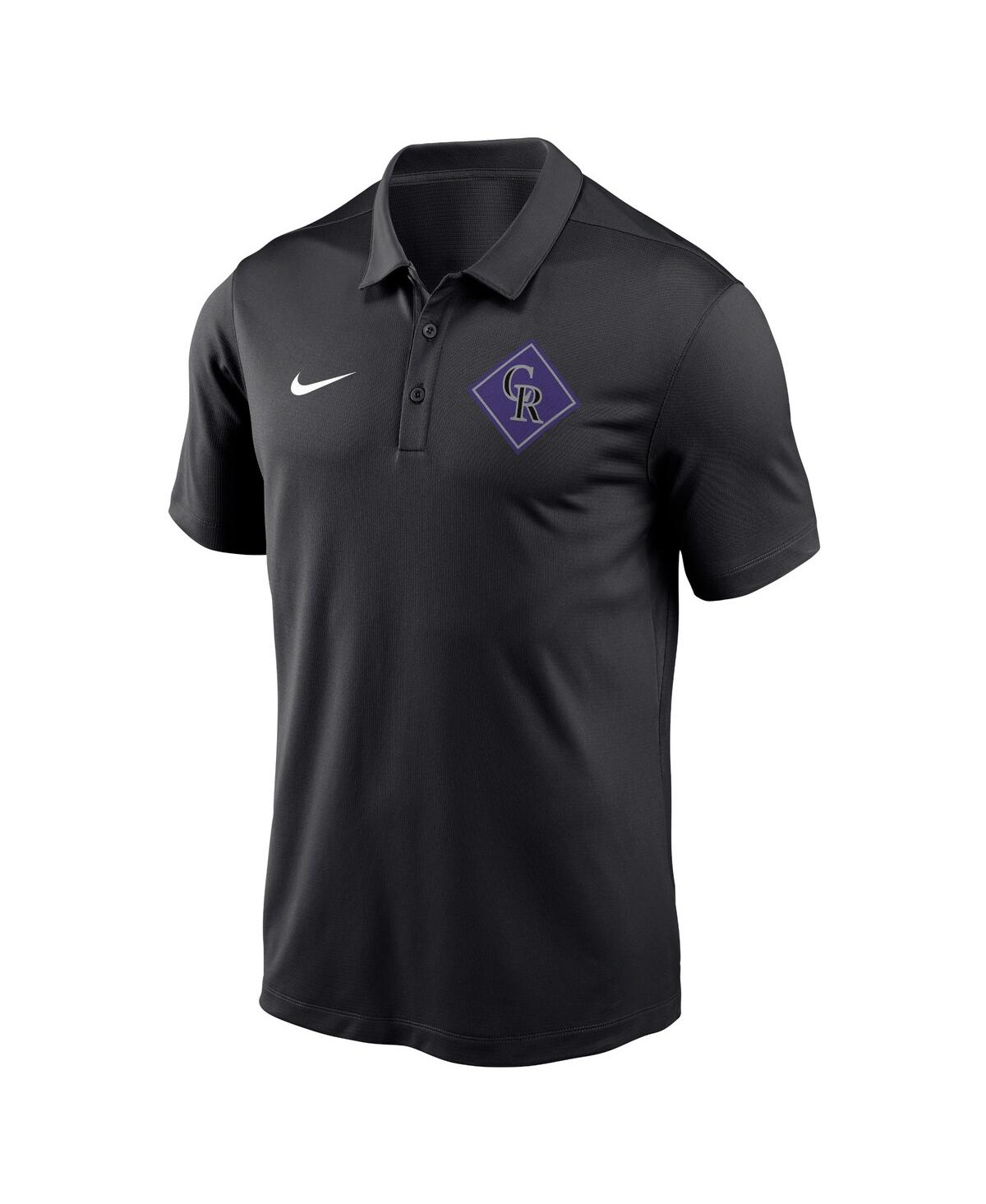 Shop Nike Men's  Black Colorado Rockies Diamond Icon Franchise Performance Polo Shirt