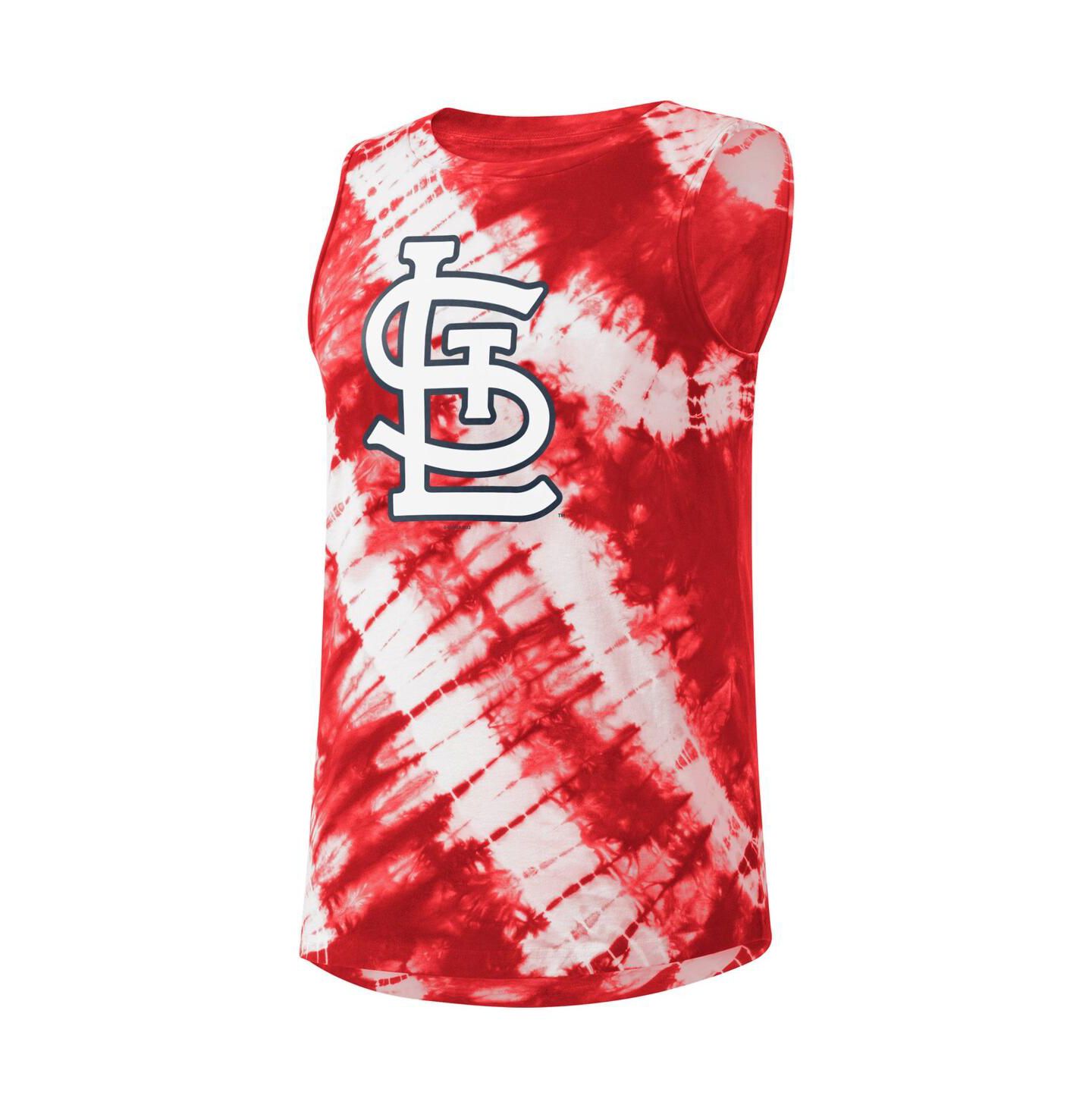Женский топ Touch Red St. Louis Cardinals Money Ball Tie-Dye — фото 3