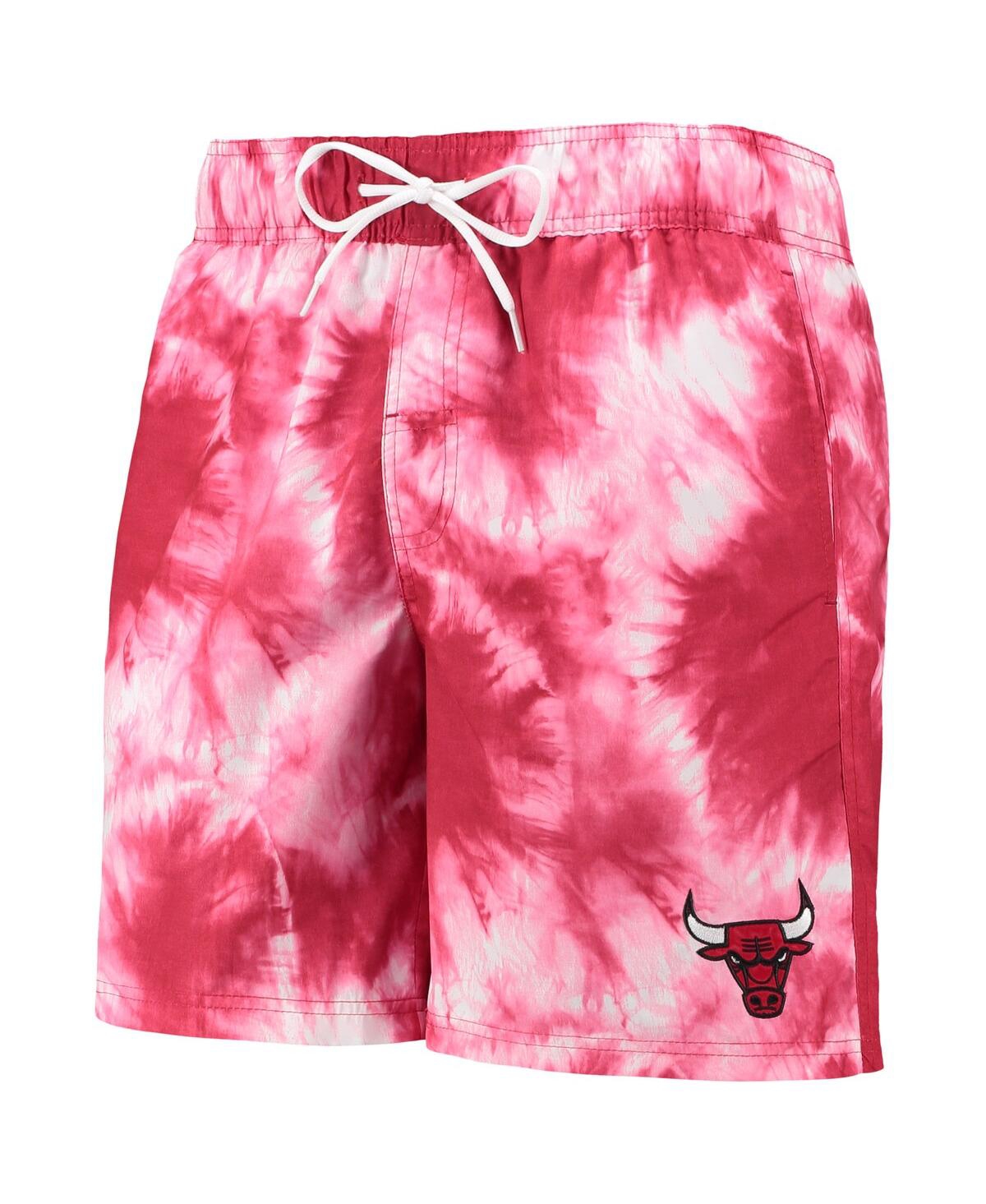 Shop G-iii Sports By Carl Banks Men's  Red Chicago Bulls Splash Volley Swim Shorts