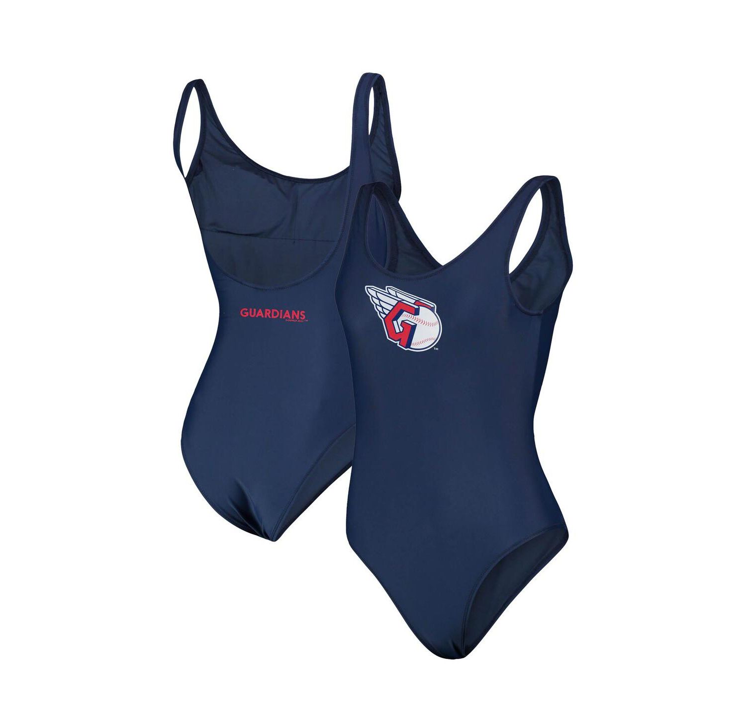 Women's Navy Cleveland Guardians Making Waves One-Piece Swimsuit