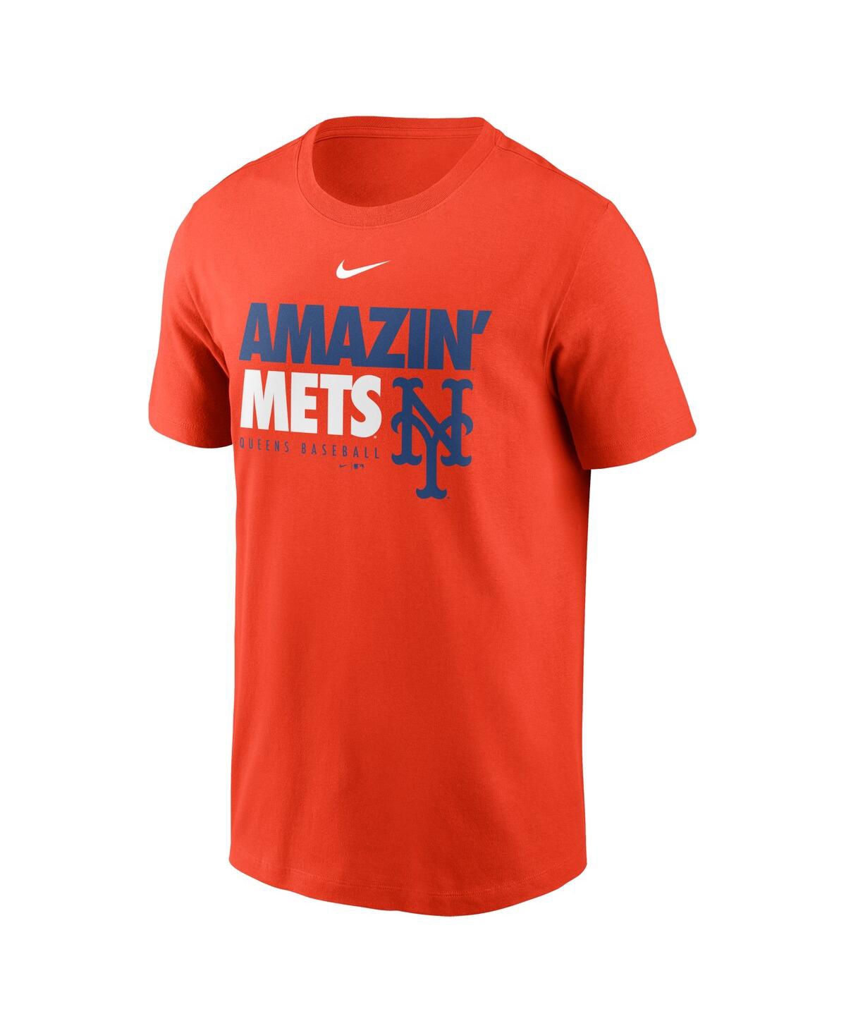 Shop Nike Men's  Orange New York Mets Amazin' Mets Local Team T-shirt