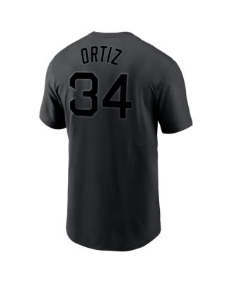 Men's David Ortiz Black Boston Red Sox Name & Number T-shirt