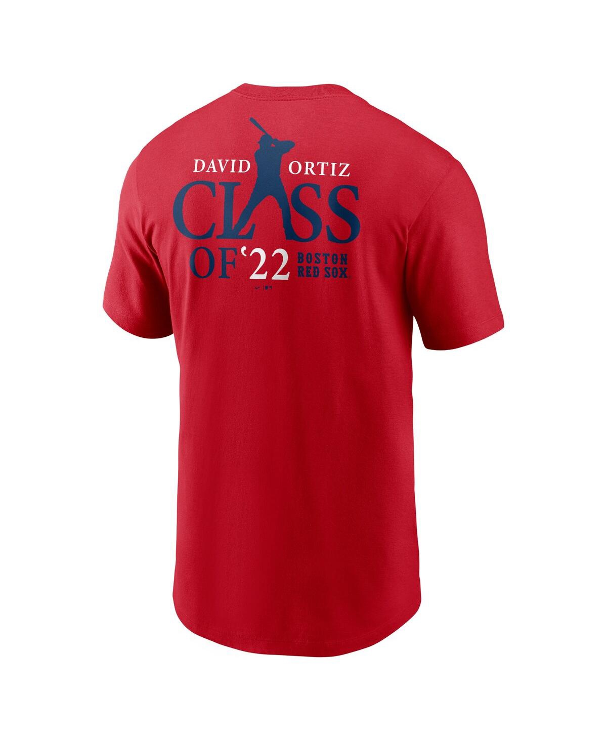 Shop Nike Men's  David Ortiz Red Boston Red Sox 2022 Hall Of Fame Essential T-shirt