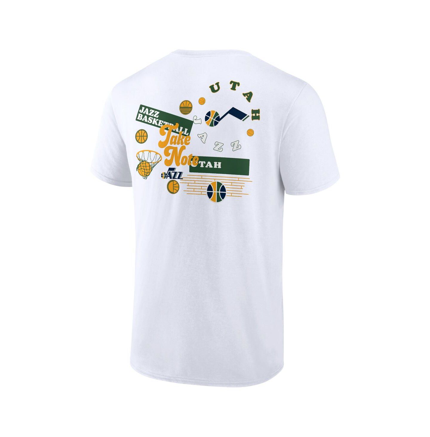 Мужская футболка Fanatics White Utah Jazz Street Collective — фото 4