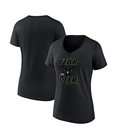 Women's Branded Black Milwaukee Bucks Hometown Collection T-shirt