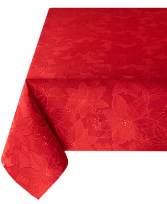 Benson Mills - Poinsettia Palace Raised Jacquard Tablecloth, 60" x 84"