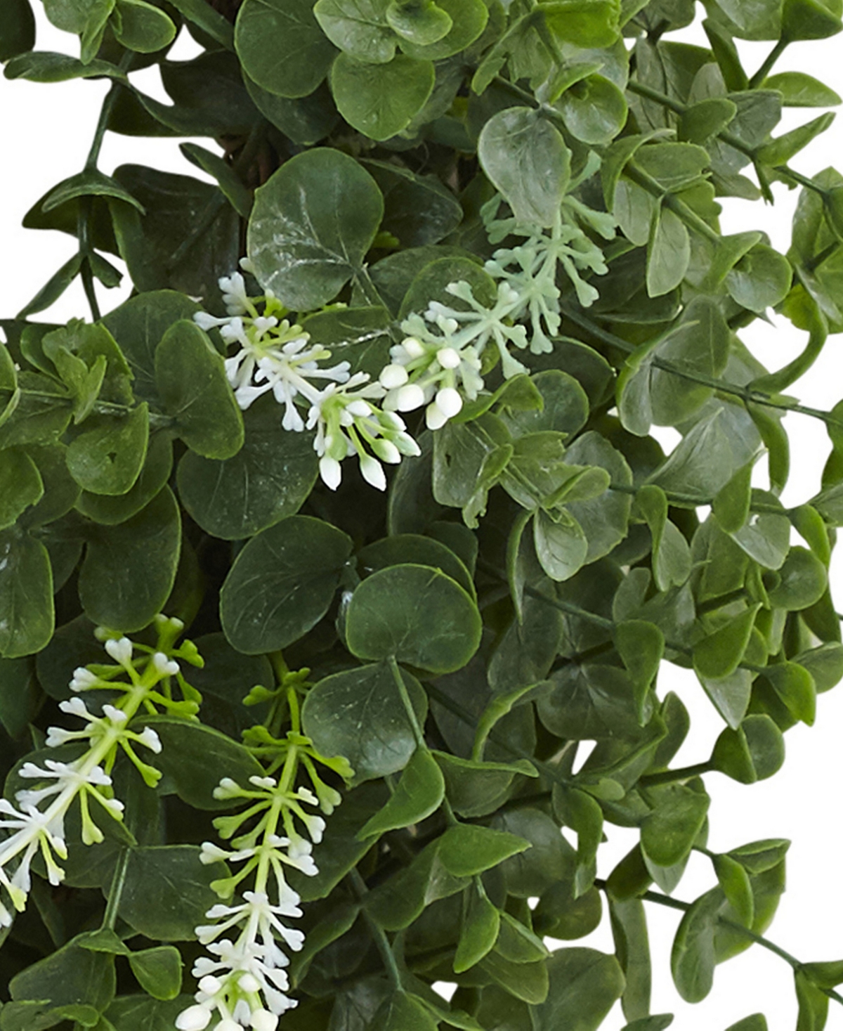 Shop Nearly Natural 18" Eucalyptus Double Ring Wreath W/ Twig Base In Green
