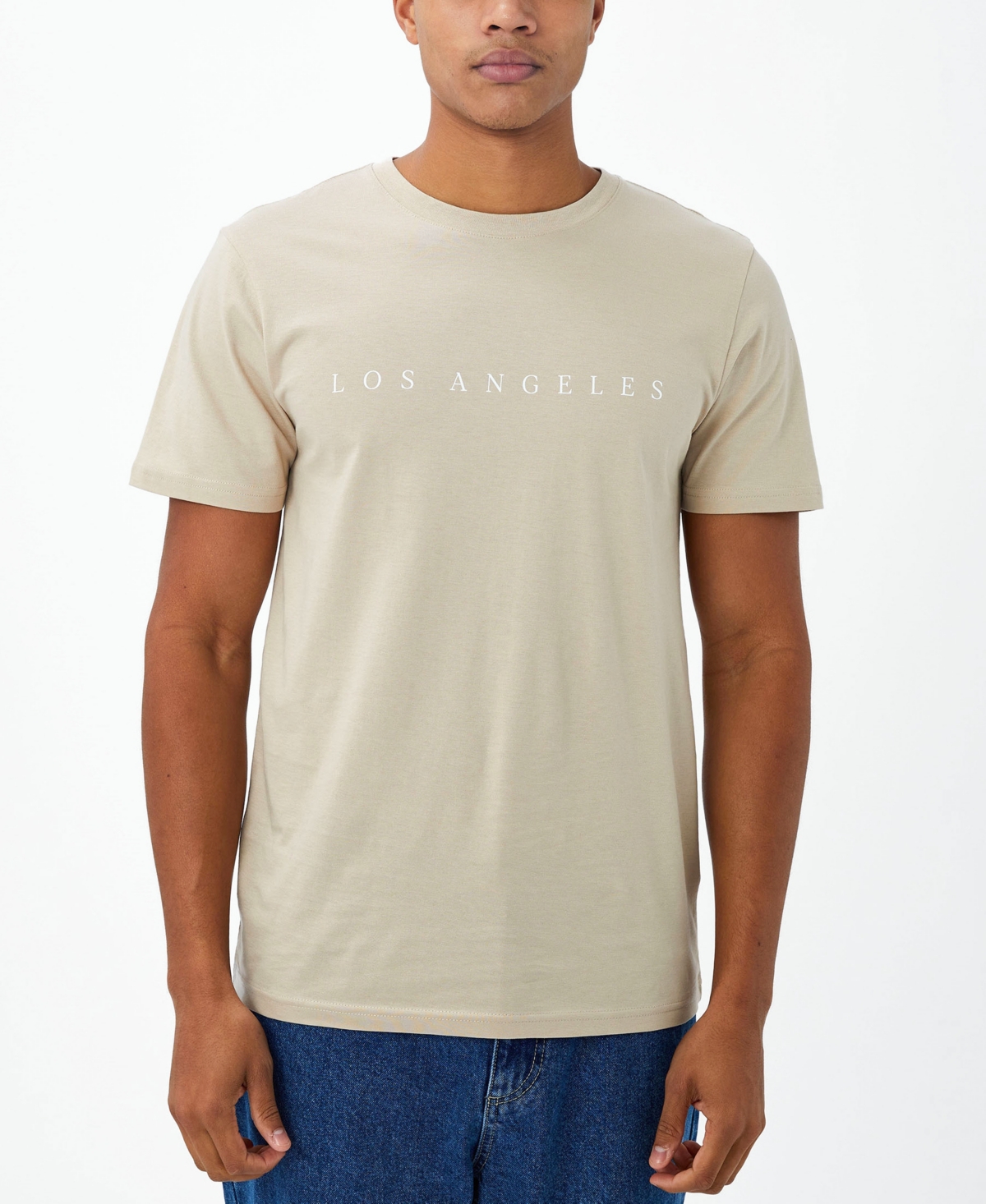 Cotton On Men's T-bar Text T-shirt In Cashew/los Angeles