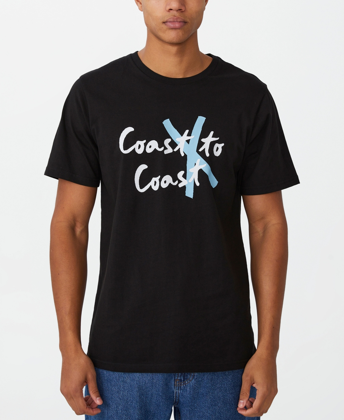 Cotton On Men's T-bar Street T-shirt In Black/coast To Coast