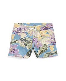 Little Girls Floral French Terry Shorts