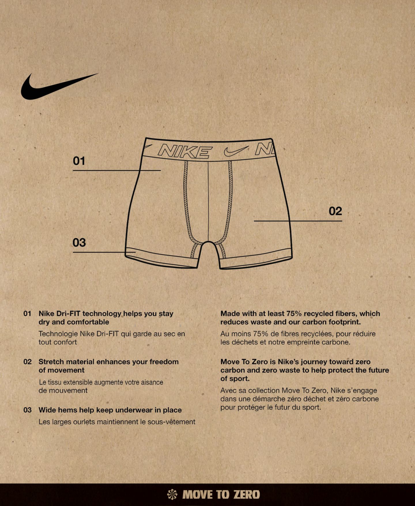 Трусы-боксеры Dri-FIT для детей — Nike, цвет: Чёрный — фото 6