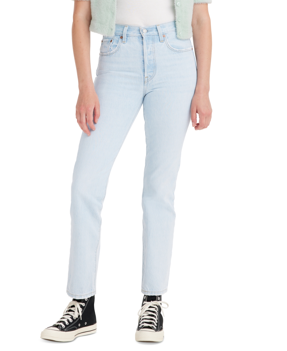 Shop Levi's Women's 501 Original-fit Straight-leg Jeans In Ojai Lake