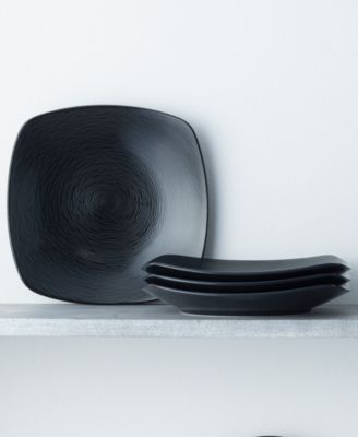 Swirl Square Dinner Plates, Set of 4