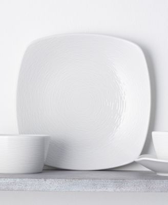Swirl Square Dinner Plates, Set of 4