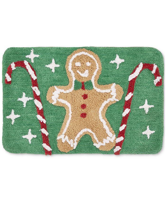 VCNY Home Gingerbread Man Contour Bath Rug Set, 3 Pieces Macy's