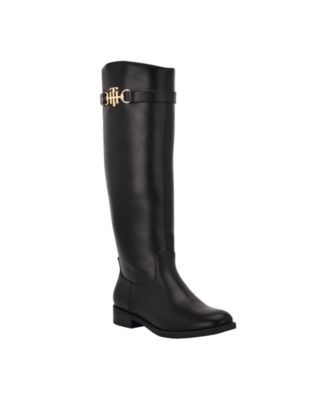 Tommy Hilfiger Women's Imina Faux Leather Riding Boots Brown Size 6 M