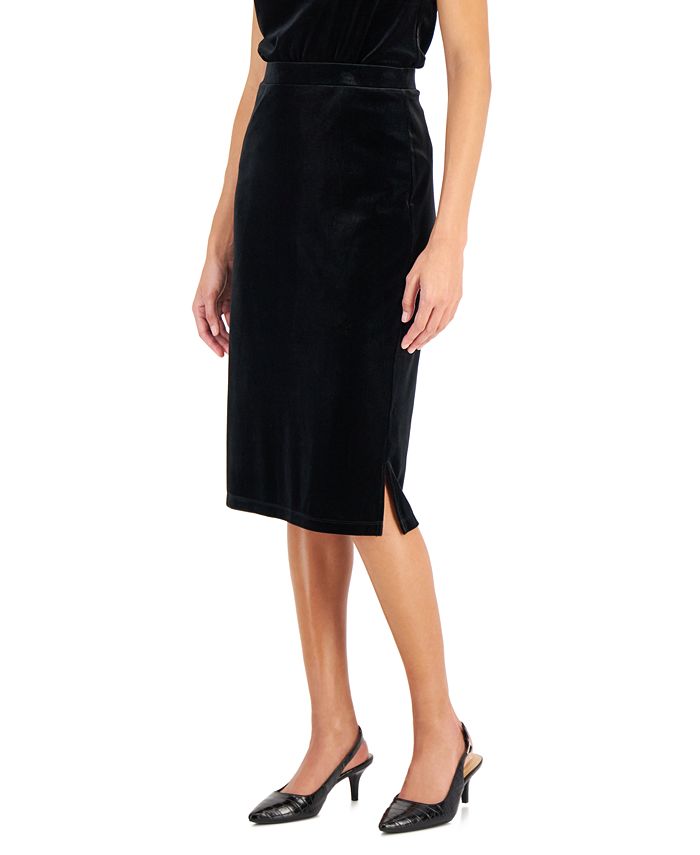 Kasper Women's Velour Slim Midi Skirt & Reviews - Skirts - Women - Macy's