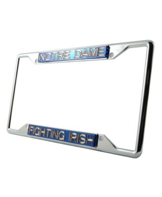 thumbnail interactive-video image 1 of Notre Dame Fighting Irish Chrome License Plate Frame Screw Caps – NCAA Car & Truck Accessory 1 of 5