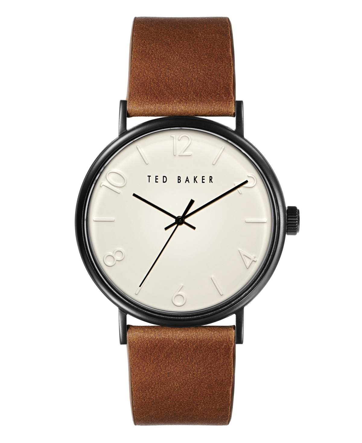 TED BAKER MEN'S PHYLIPA TAN LEATHER STRAP WATCH 43MM