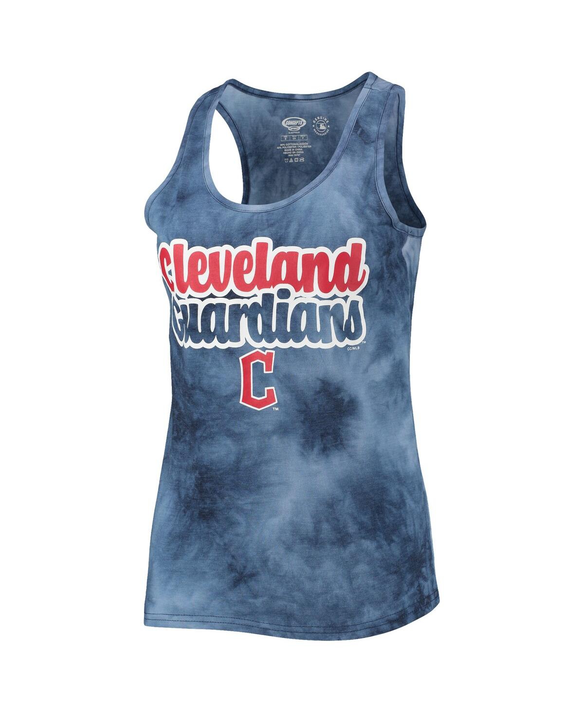 Women's Concepts SportCleveland Guardians Billboard Racerback Tank Top and Shorts Set - Navy