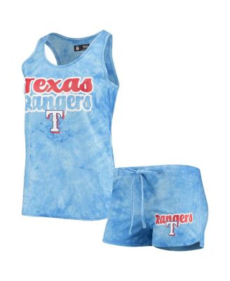 Women's Royal Texas Rangers Billboard Racerback Tank Top and Shorts Set