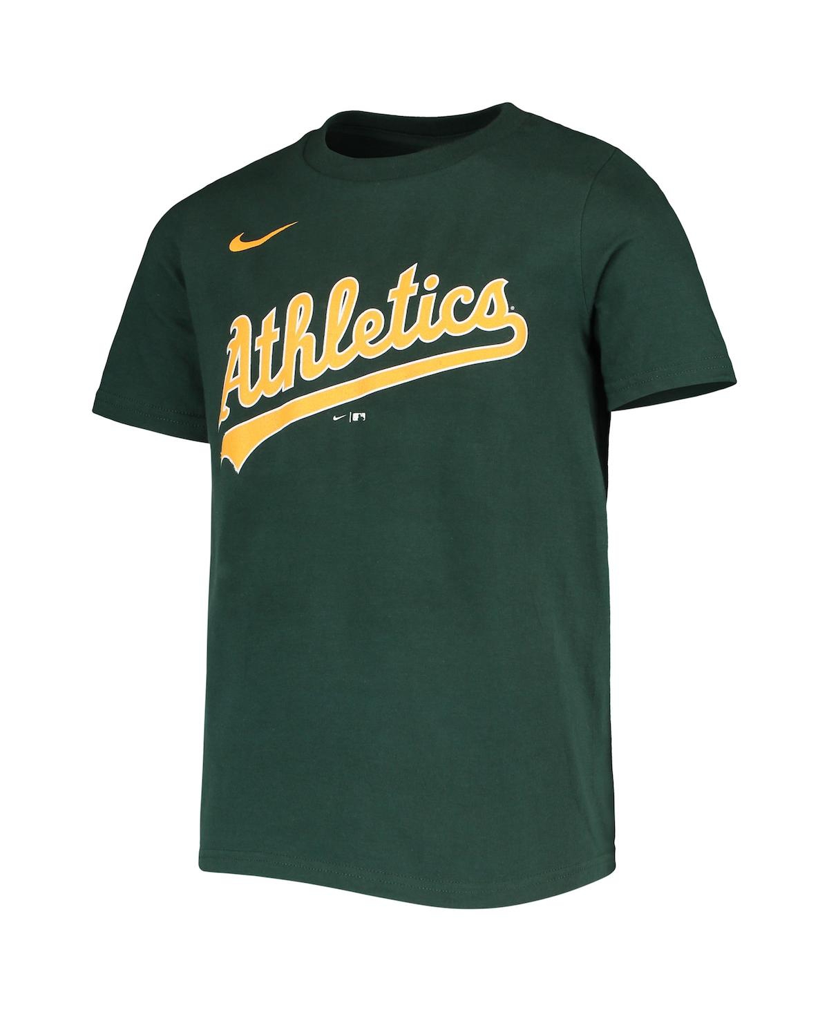 Shop Nike Big Boys  Matt Chapman Green Oakland Athletics Team Player Name And Number T-shirt