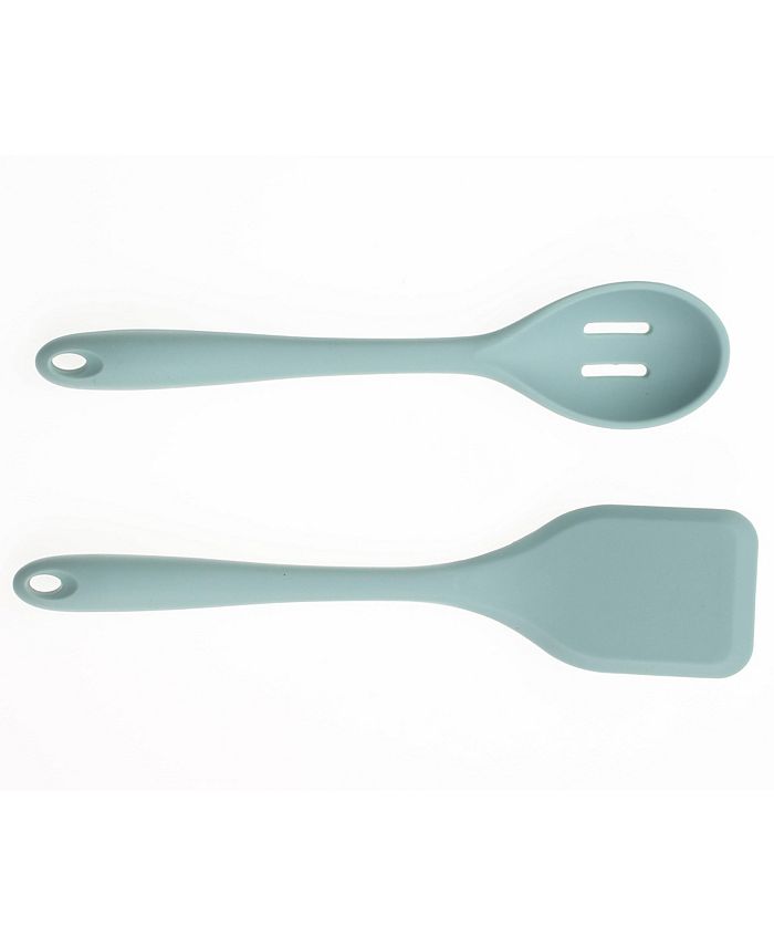 Art & Cook 2 Piece Silicone Solid Turner and Slotted Spoon Set - Macy's