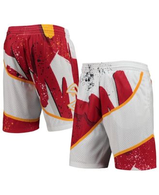 Men's White Atlanta Hawks Hardwood Classics 1986 Hyper Hoops Swingman Shorts