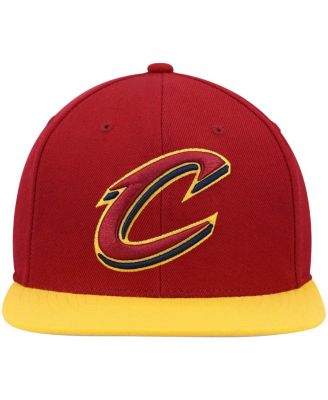 Men's Wine, Gold Cleveland Cavaliers Team Two-Tone 2.0 Snapback Hat
