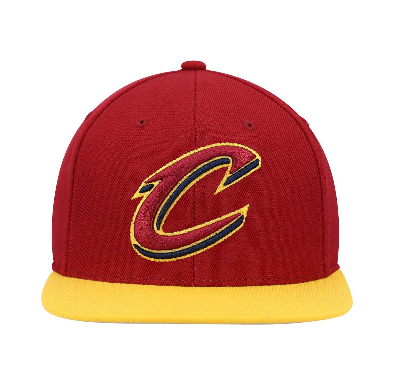 Men's Wine, Gold Cleveland Cavaliers Team Two-Tone 2.0 Snapback Hat