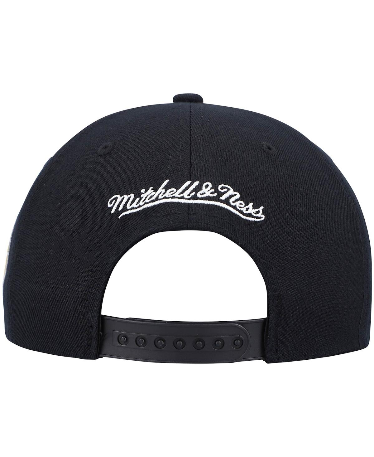Mitchell & Ness Men's  Black Indiana Pacers Hardwood Classics Mvp Team Script 2.0 Snapback Hat In Black