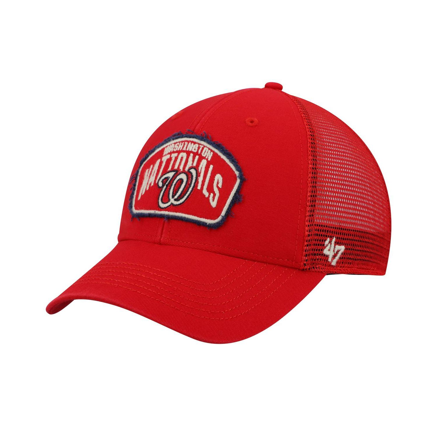 Men's '47 Red Washington Nationals Cledus MVP Trucker Snapback Hat