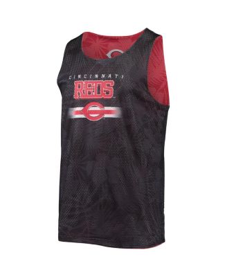 Men's Red Cincinnati Reds Floral Reversible Mesh Tank Top