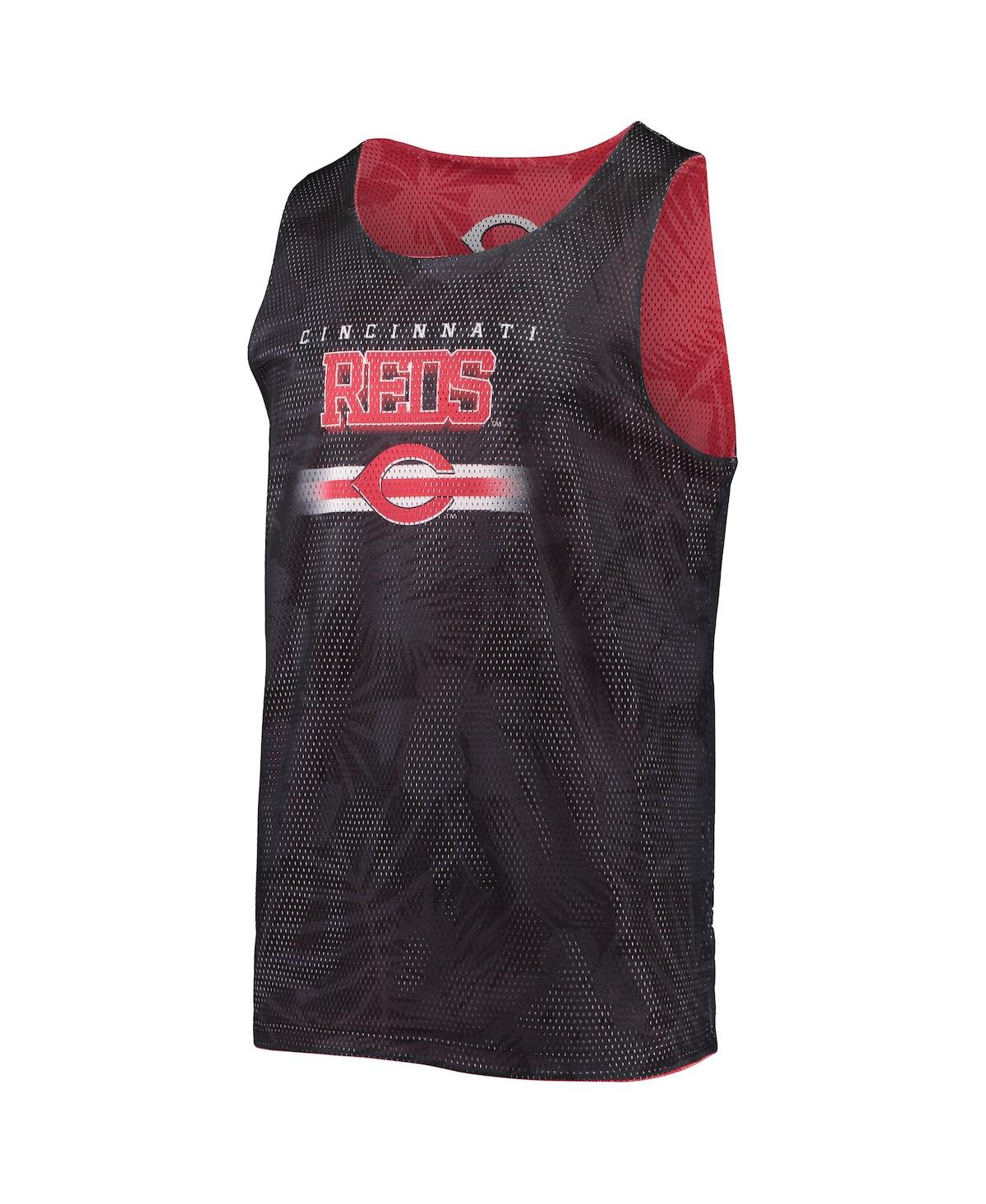 Shop Foco Men's  Red Cincinnati Reds Floral Reversible Mesh Tank Top